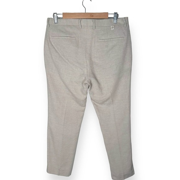 ZARA MAN Slim Ankle Business Casual Pants Trousers Mid Rise Twill Beige 31 - Picture 2 of 14